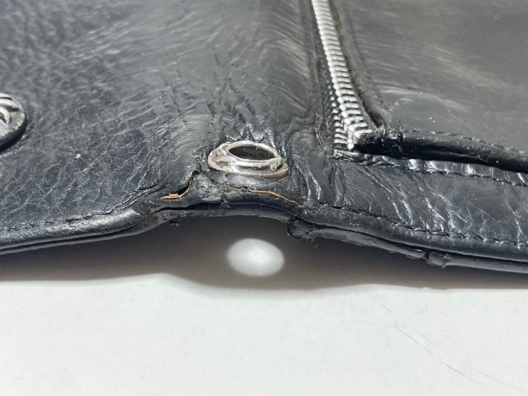 こめCHROME HEARTS クロムハーツウェーブウォレットクロスボタン