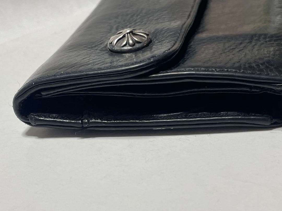 こめCHROME HEARTS クロムハーツウェーブウォレットクロスボタン