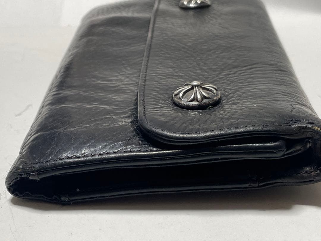こめCHROME HEARTS クロムハーツウェーブウォレットクロスボタン