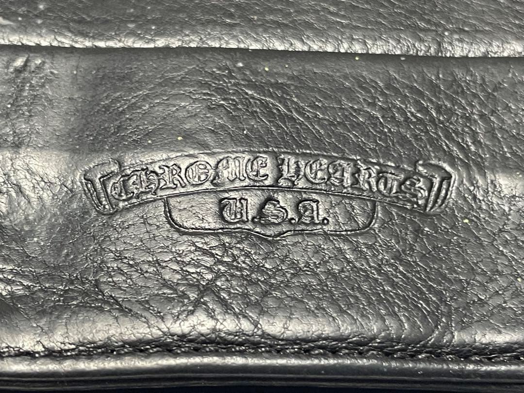 こめCHROME HEARTS クロムハーツウェーブウォレットクロスボタン