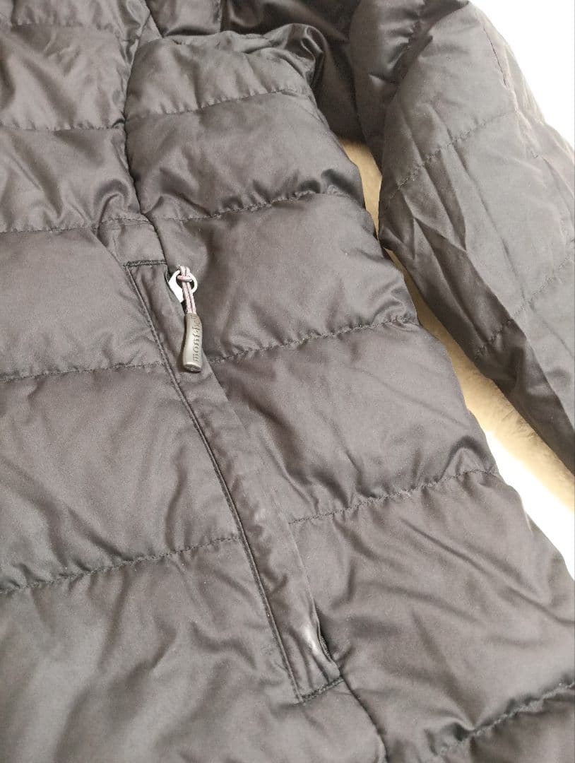 montbell　トラベルダウンロングコート　レディースL　モンベル　黒