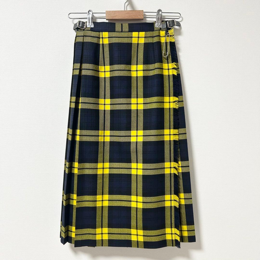 オニールオブダブリン　巻きスカート　イエロー　キルトピン　36
