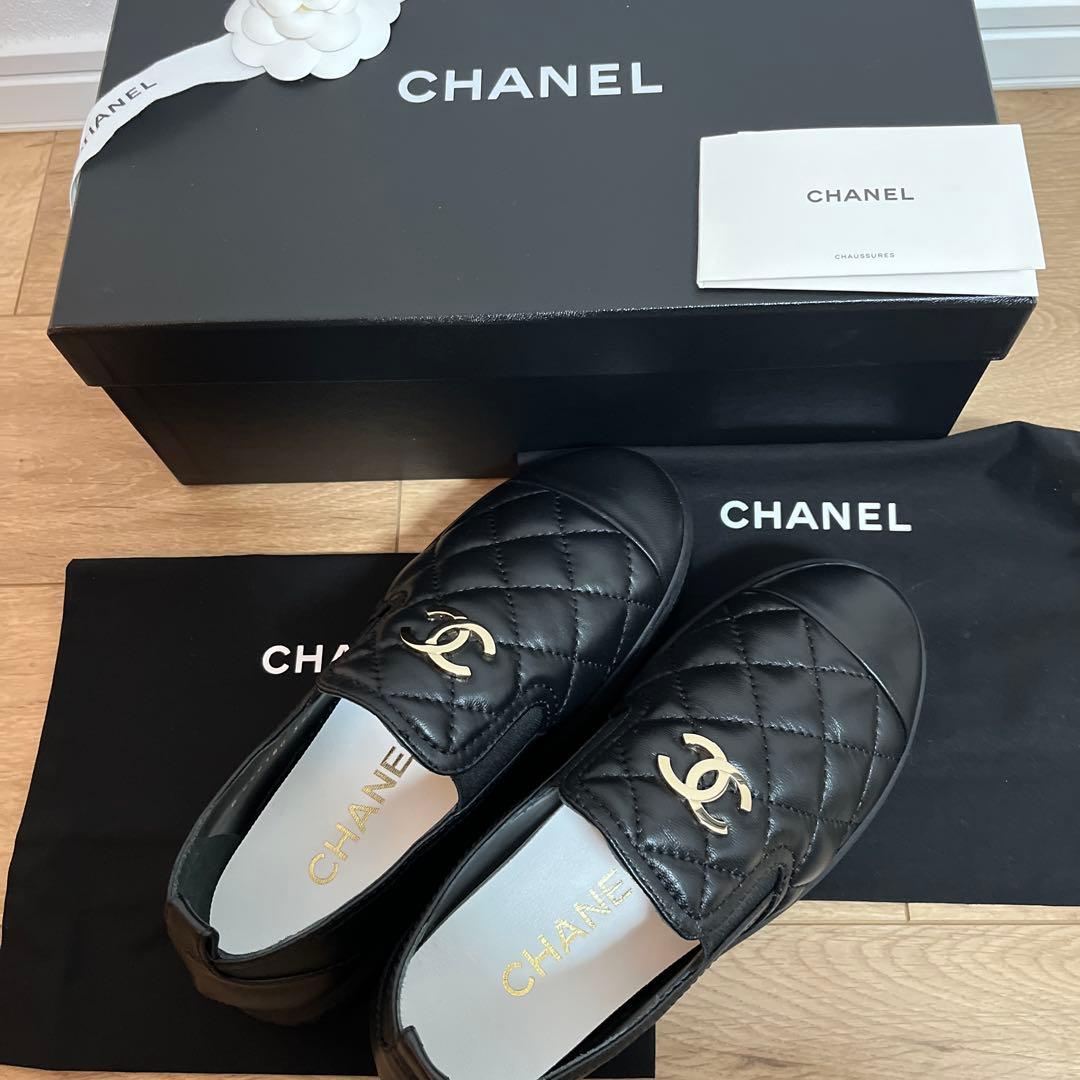 CHANEL ブラック ローファー 37