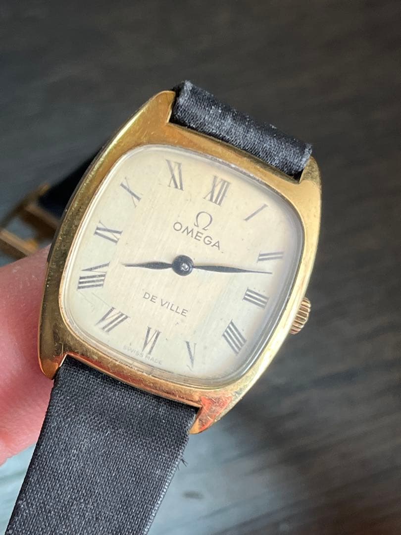 OMEGA DE VILLE 2針 純正尾錠 レディース 手巻き 稼働品