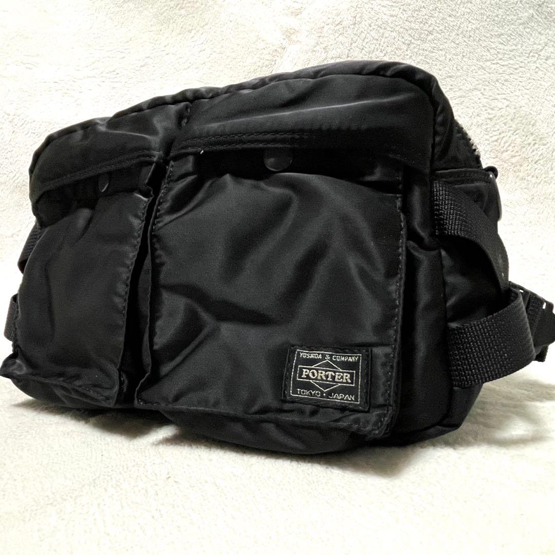【極美品】PORTER タンカー ボディバッグ ウエストバッグ 黒