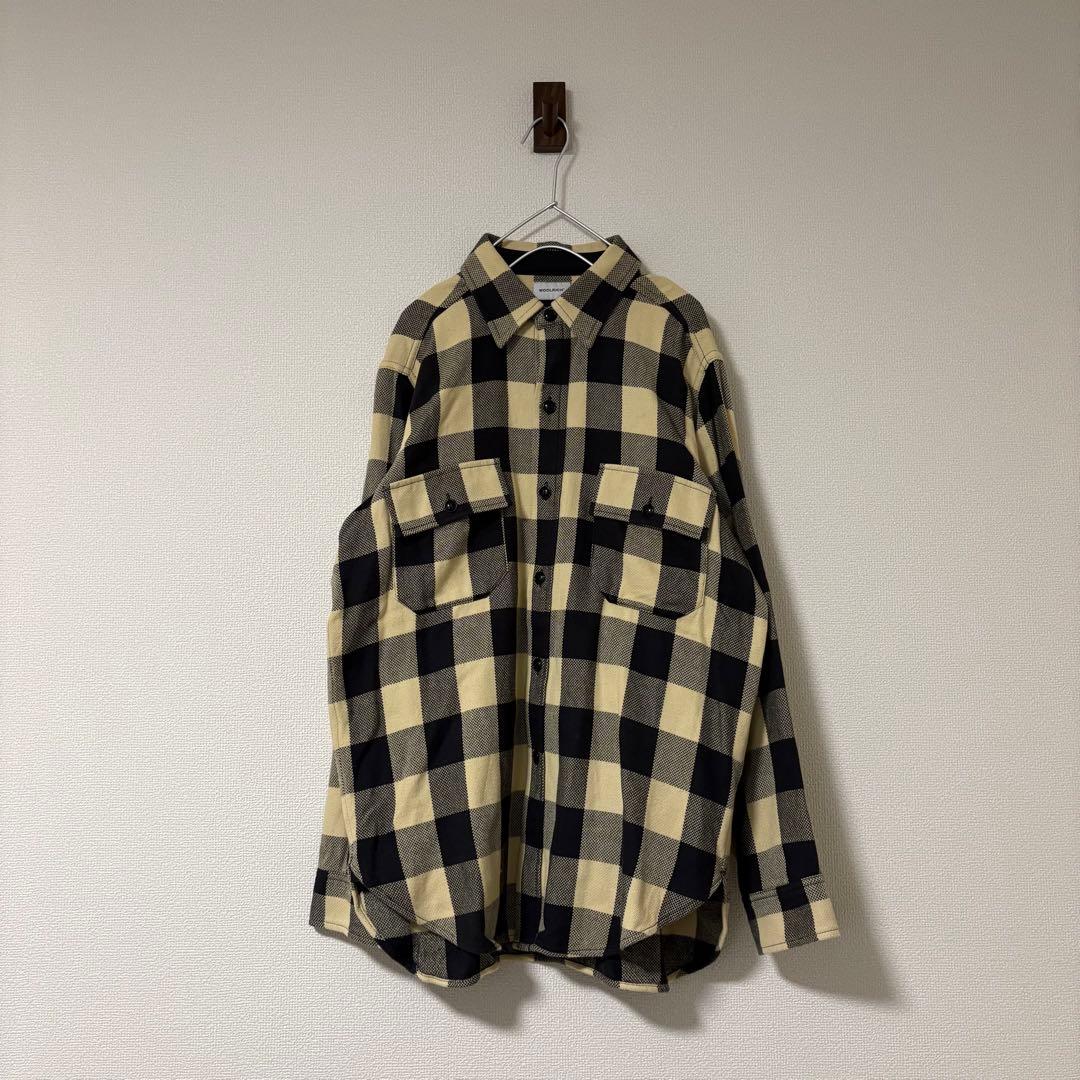 WOOLRICH バッファローチェックシャツ アイボリー ブラック