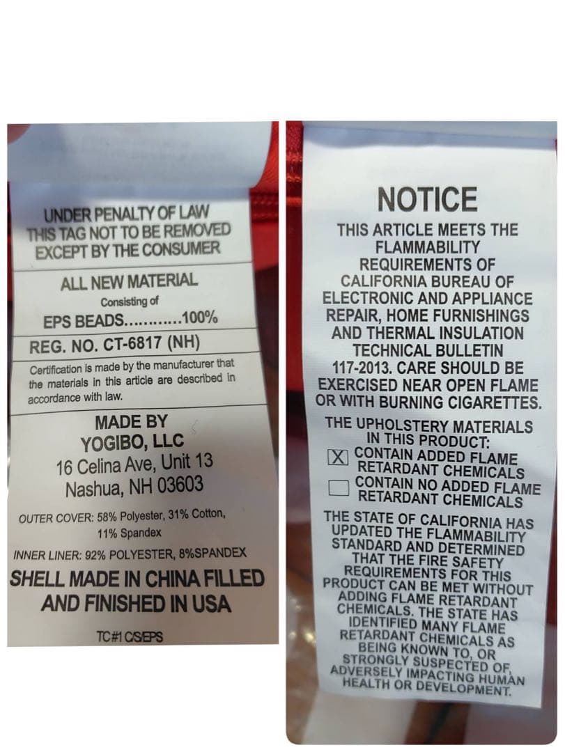 ​C069 Yogibo Support ヨギボー サポート U字 レッド