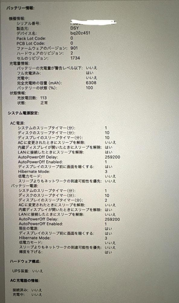 MacBook Pro15㌅ 2019 i9 32GB 1TB充放電113回美品