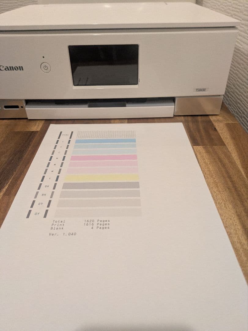 Canon PIXUS TS8430 印刷枚数 1630枚 N8039