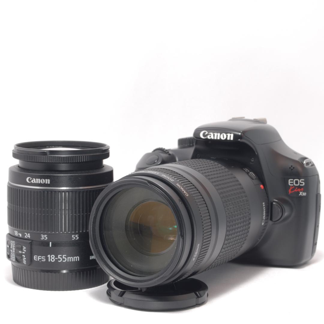 ⭐️望遠レンズセット⭐️Canon Kiss X50 キャノン　デジタル一眼レフ