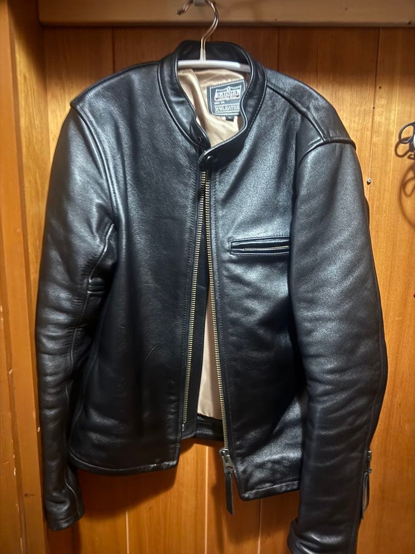 【超美品】KADOYA K'S LEATHER ブラックレザージャケット L