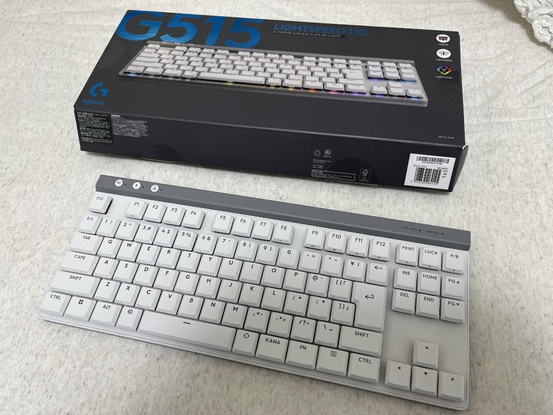 Logicool キーボード G515 TKL ホワイト リニア軸