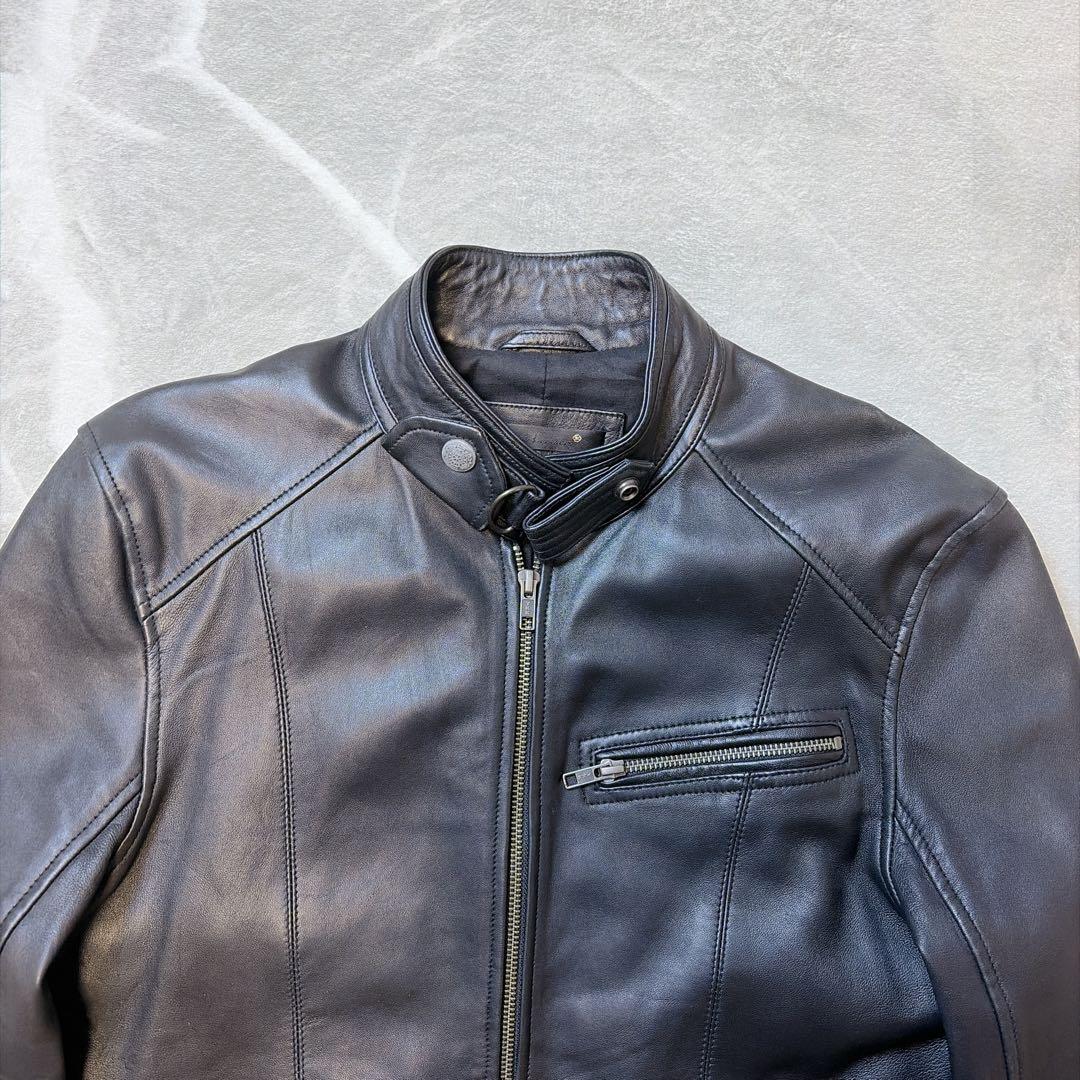 【極美品】 リューグーレザーズ ラムレザー シングルライダースジャケット L