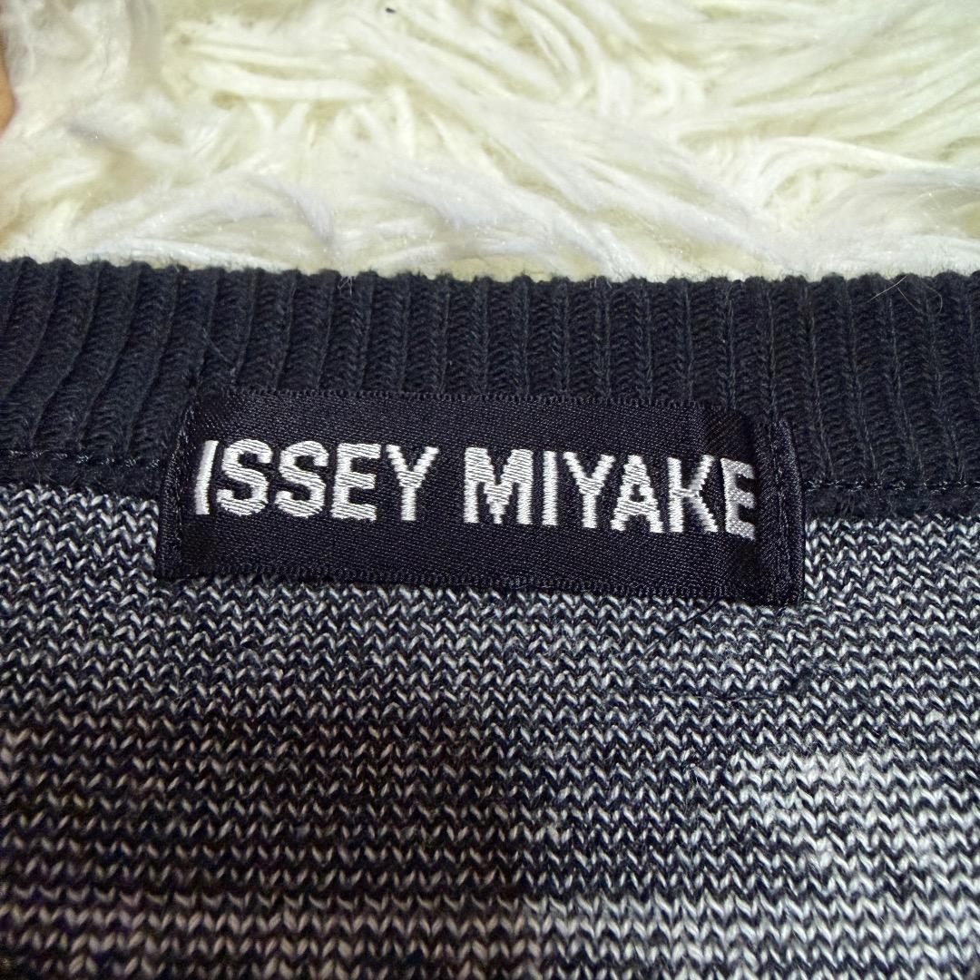 【希少】ISSEY MIYAKE 総柄ニットセーター ブラック　アートデザイン