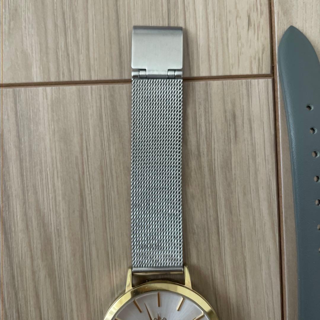 更に値下げ中 ete 腕時計シルバー（ゴールド羅針盤）