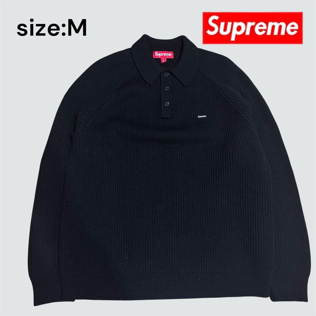 トップス supreme small box polo sweater black M