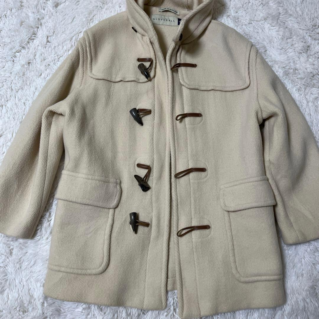 希少 グローバーオール ヘリンボーン　ダッフルコート L 白　美品