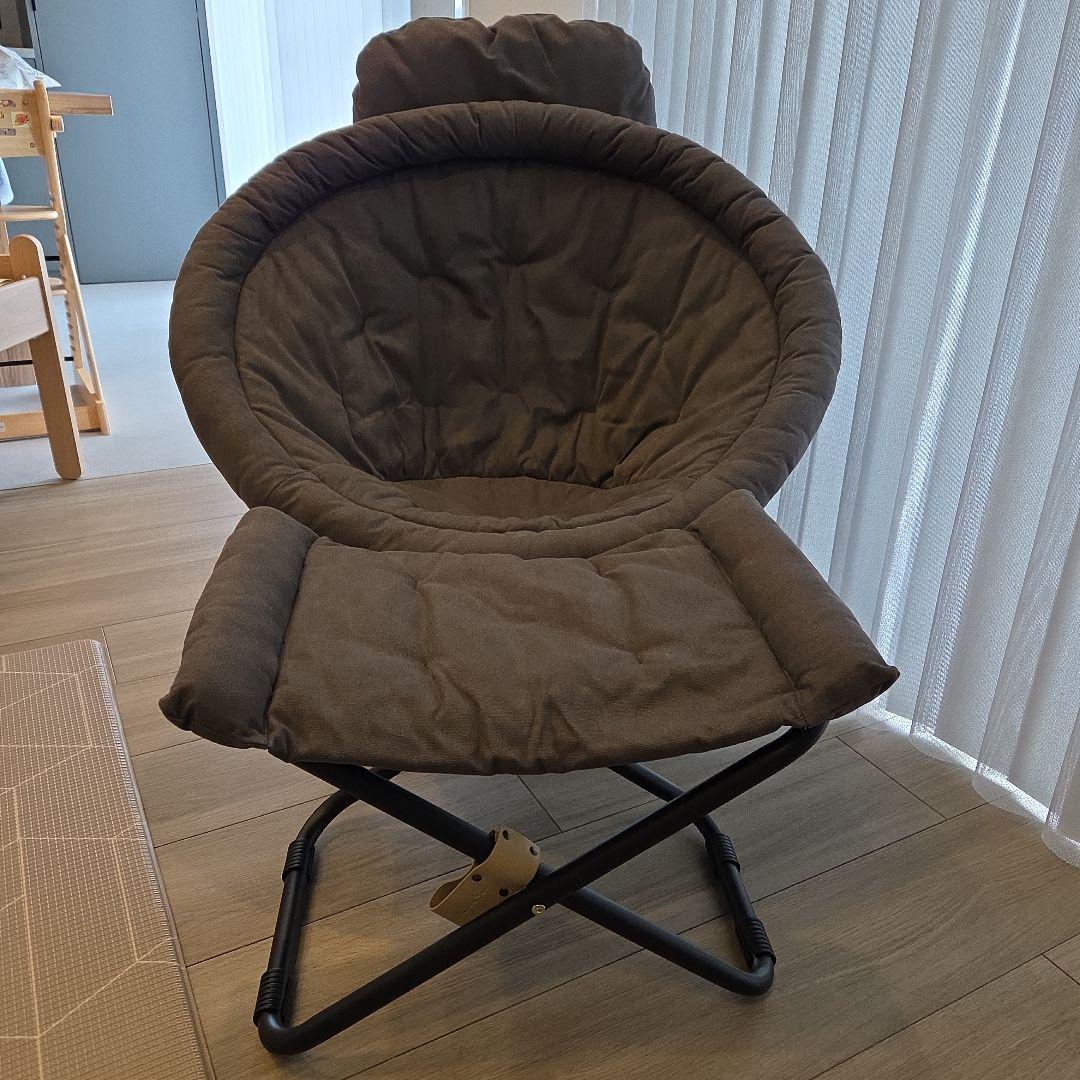 値引可【未使用】【送料無料】2way フォールディングチェア チャコールグレー