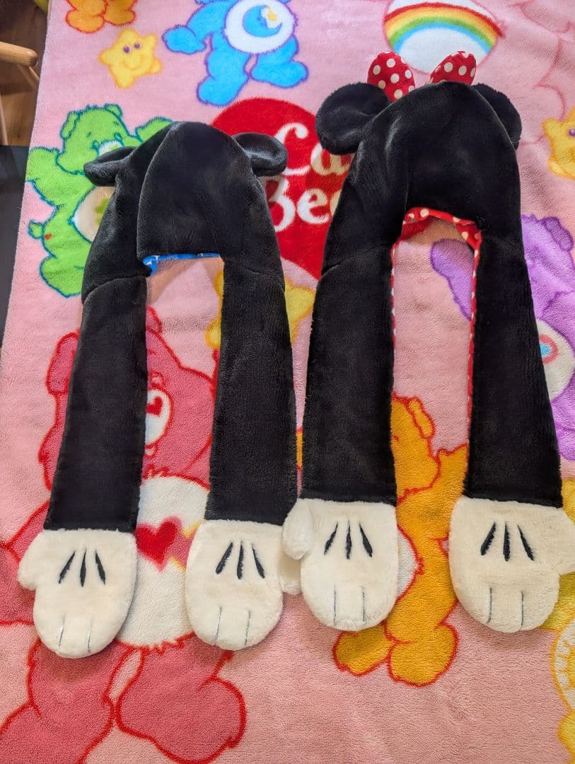 ディズニー　ミニー　ミッキー　マフラーキャップ ファンキャップ　キッズサイズ