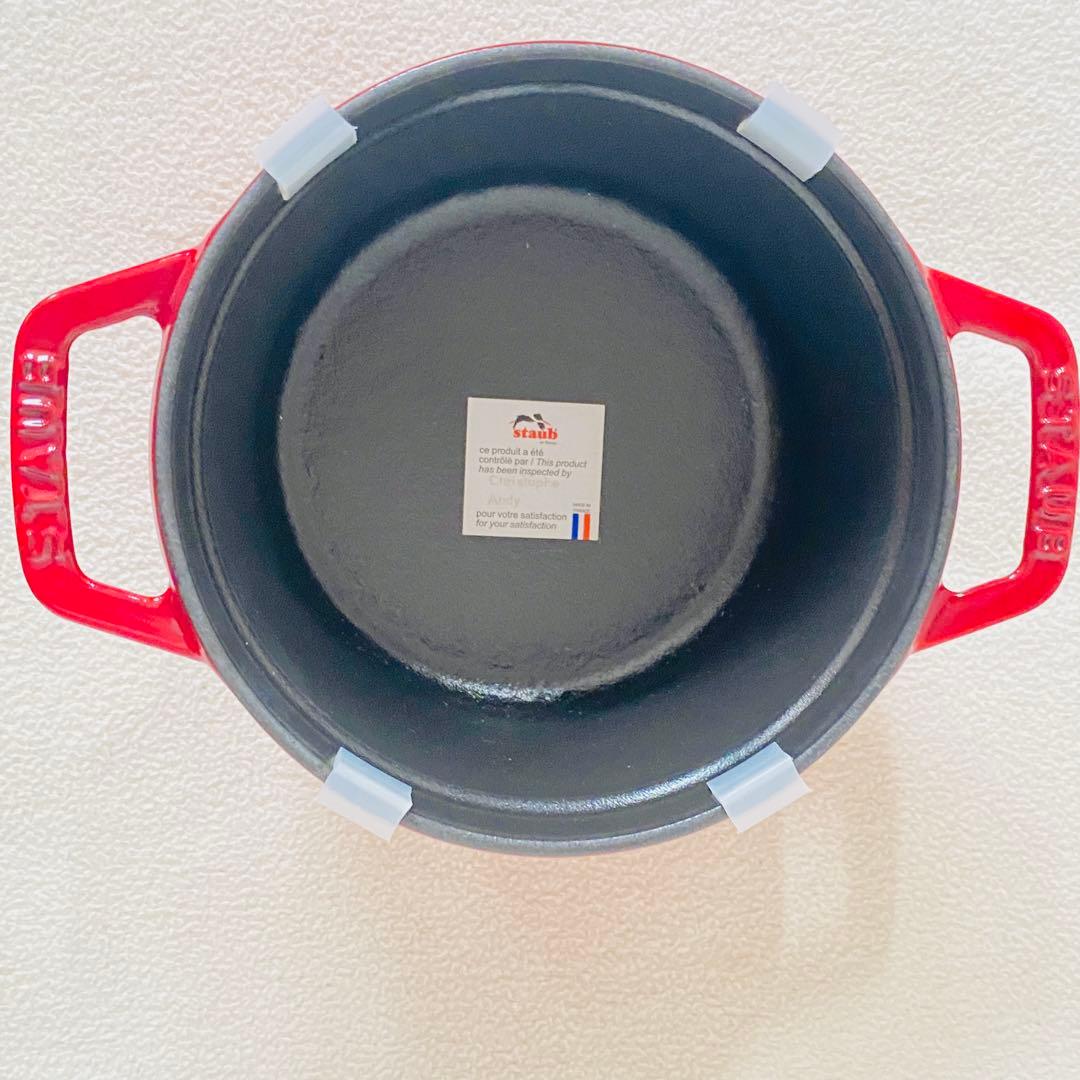 えむこstaubストウブ ココット ラウンド チェリー　14cm