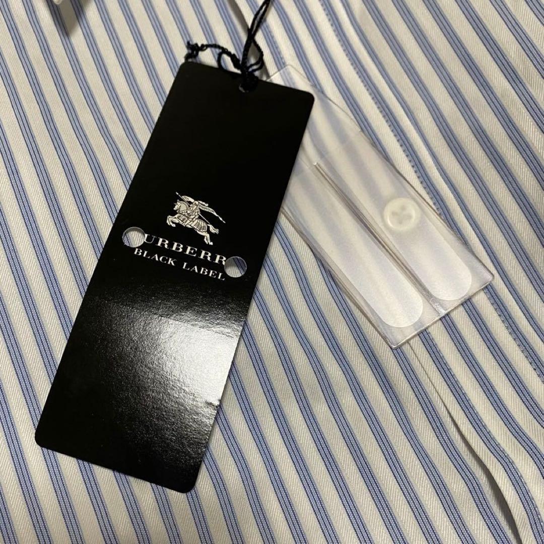 【未使用•タグ付✨】バーバリーブラックレーベル クレリックシャツ ストライプ L