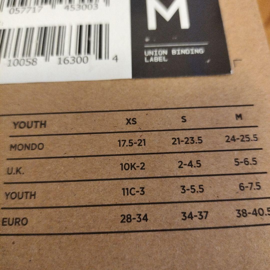 UNION スノーボード ビンディング ユース　Мサイズ