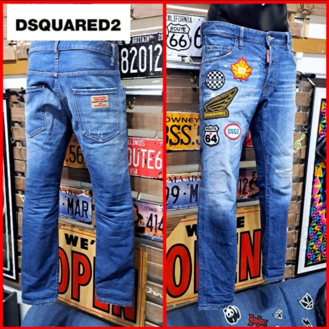 Dsquared2　ストレッチ　マルチワッペン　Skater Jean 48