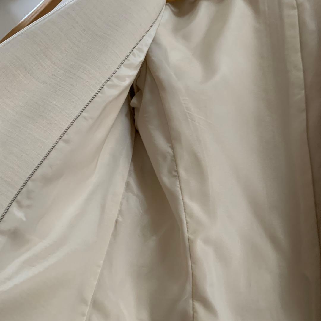 green label relaxing ノーカラースーツ上下　ベージュ