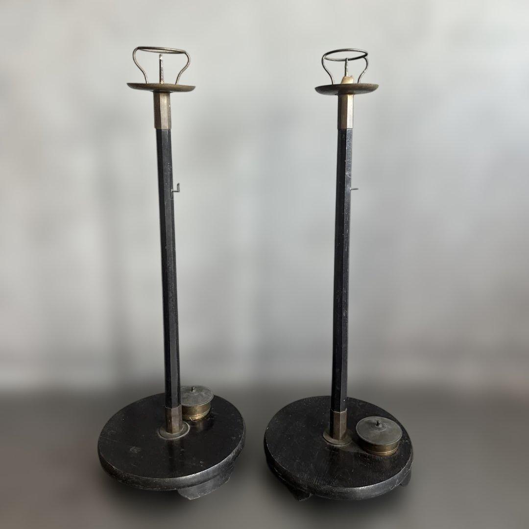 ヴィンテージ　燭台金属製キャンドルスタンド 2本セット