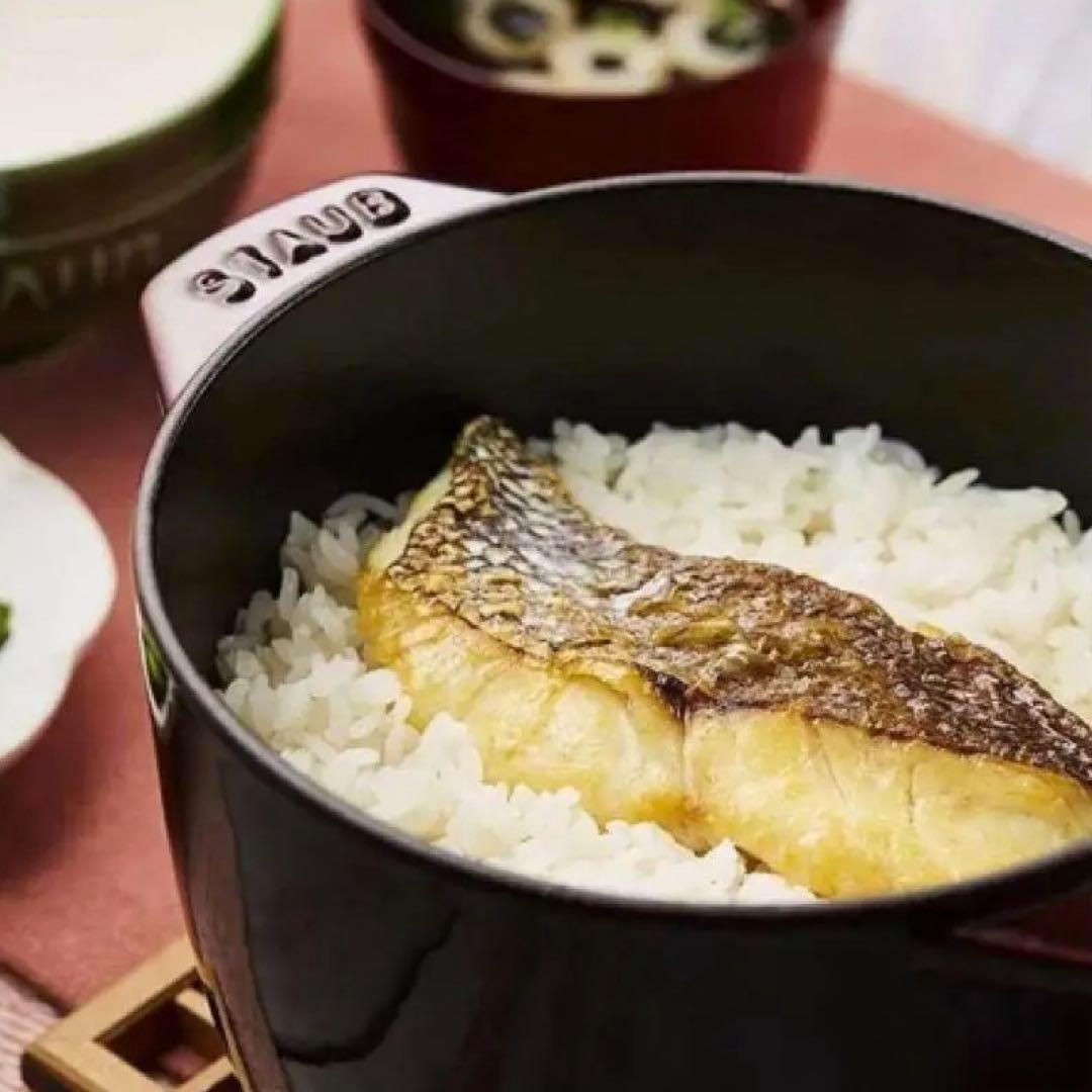 【新品】staub 黒 ストウブ ラ ココット デ ゴハン GOHANS M
