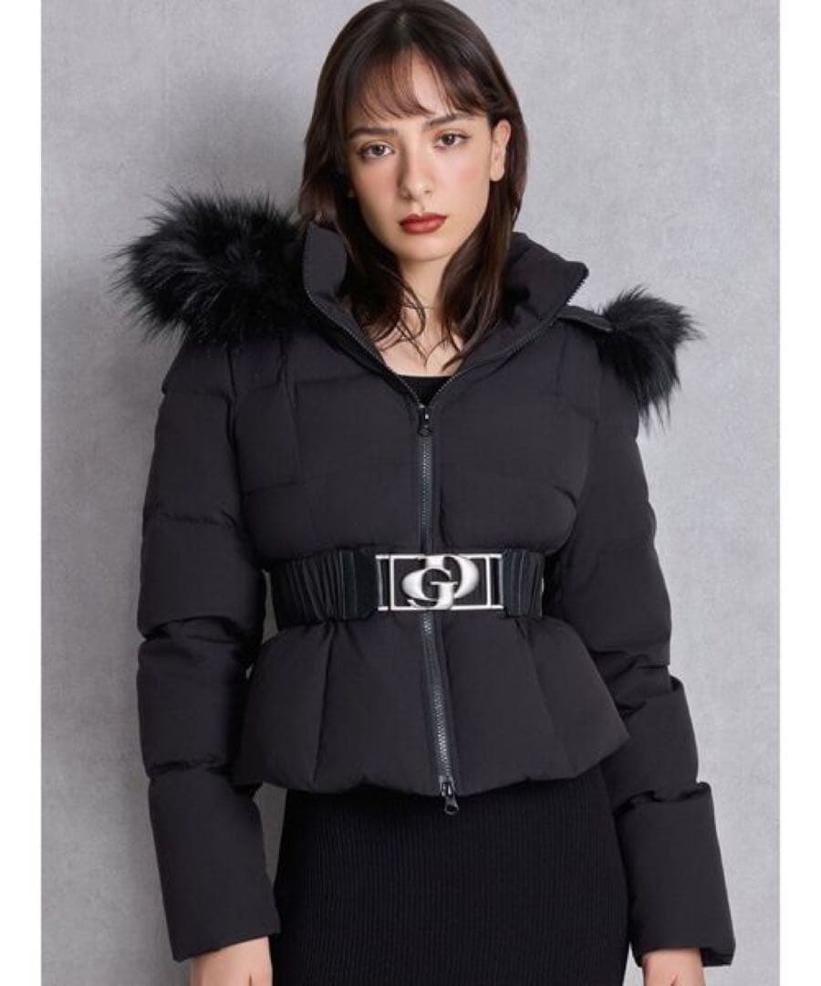 GYDA ショート丈 ダウン 2025 ベルト付き