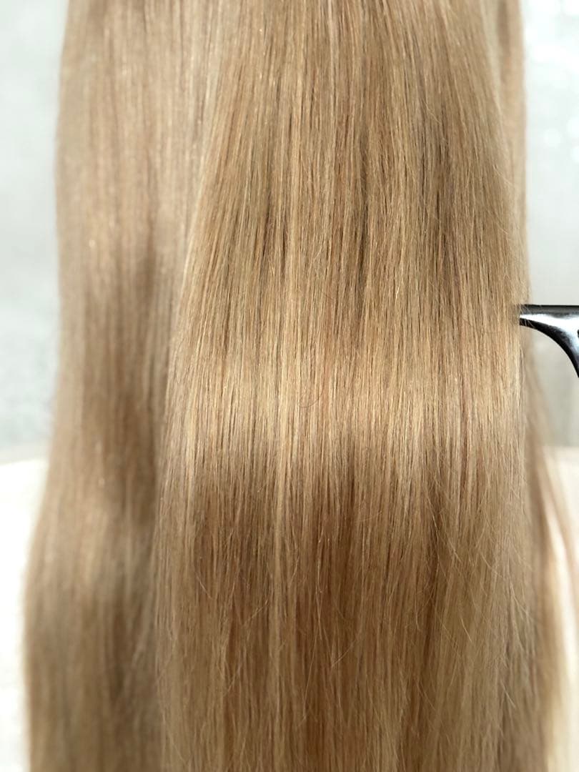 【美品】中古｜人毛100％フルウィッグ｜アッシュブロンド