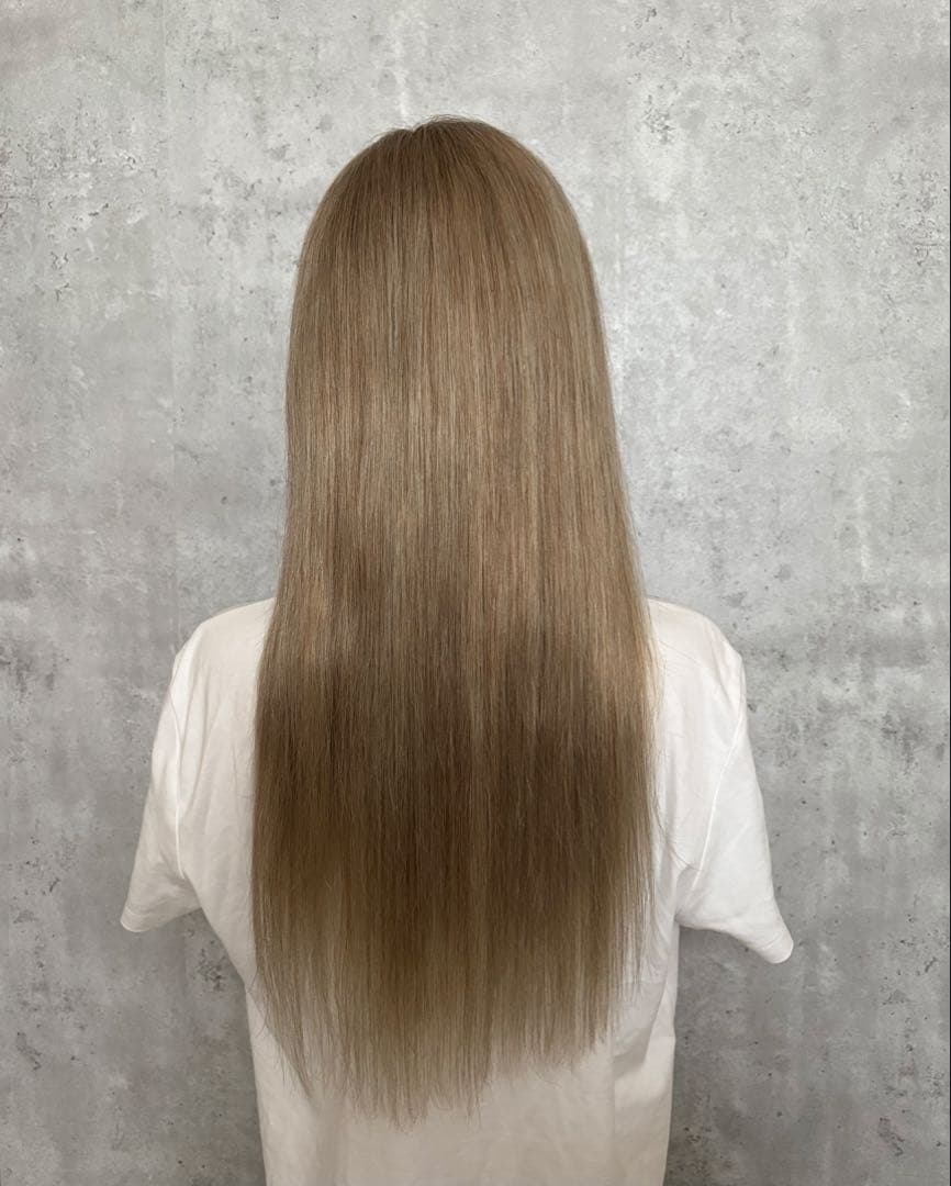 【美品】中古｜人毛100％フルウィッグ｜アッシュブロンド