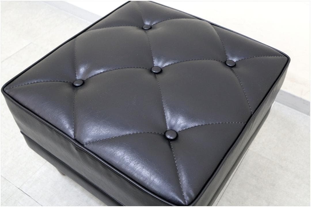 カリモク60 ロクマル オットマン スタンダード ブラック 椅子 スツール