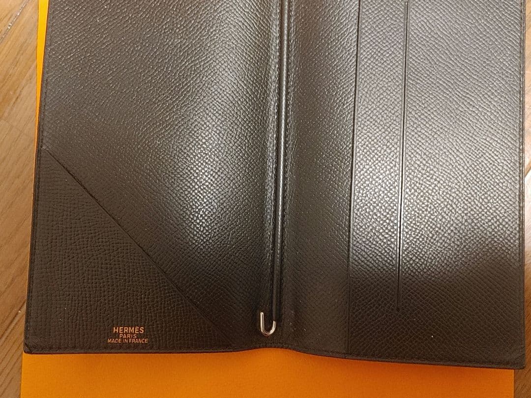 HERMES　エルメス 手帳カバー ヴォーエプソン 黒