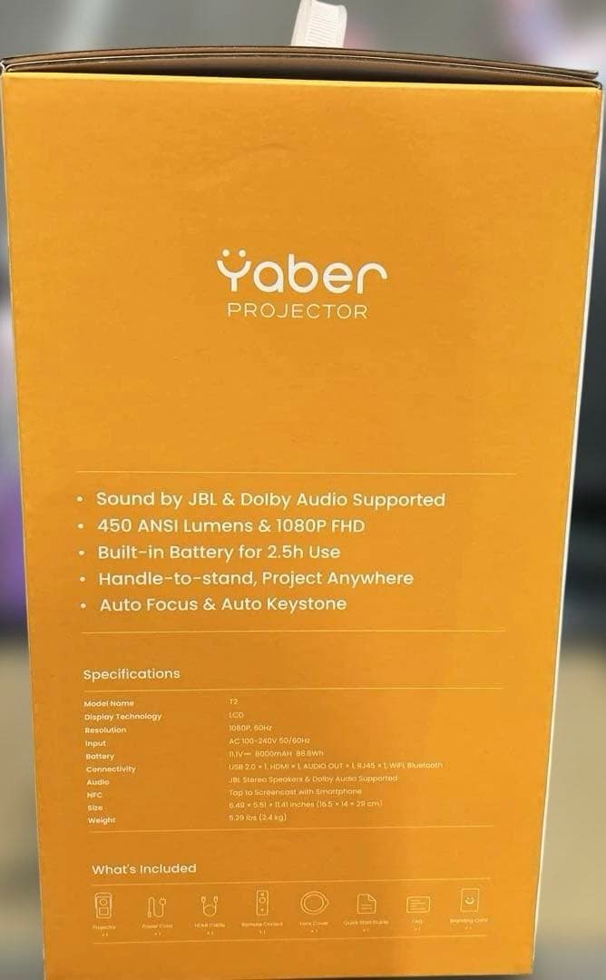 【新品未使用】Yaber Projector T2
