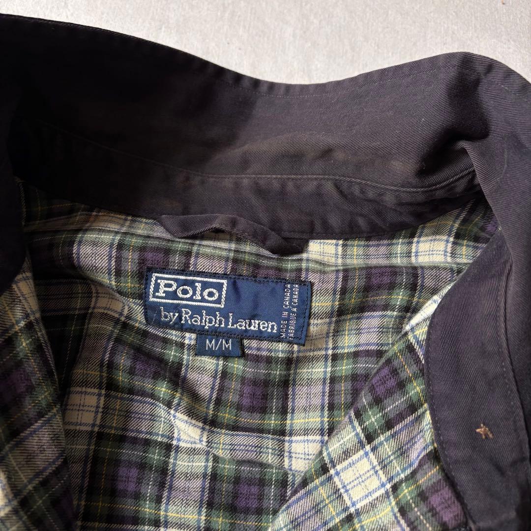 [名作] 90s POLO by RL 2way コットンスイングトップ 茄子紺