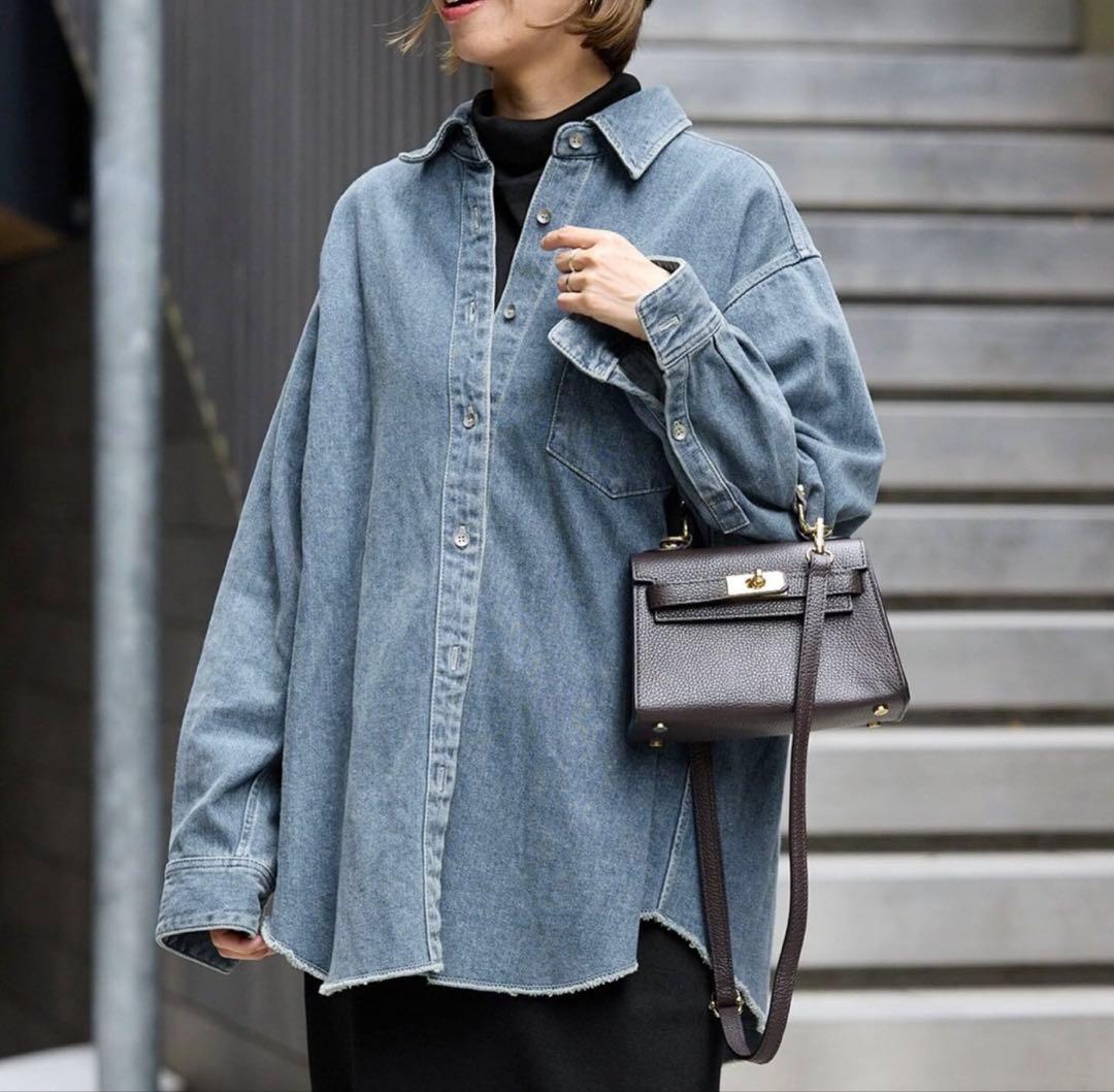 新品25AWフレームワークdenimシャツ