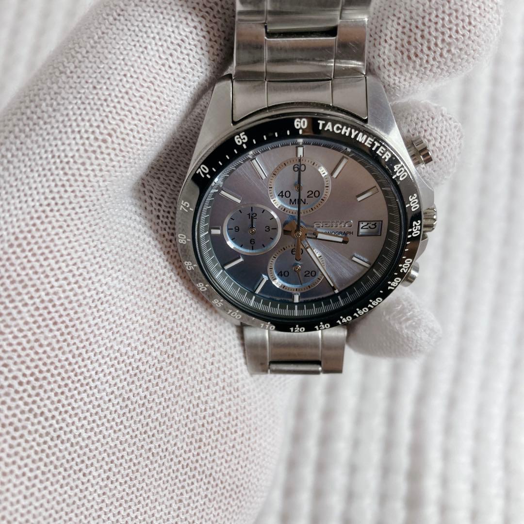 【ヨホホホ!! 】SEICO8T67腕時計クロノグラフ アイスブルー