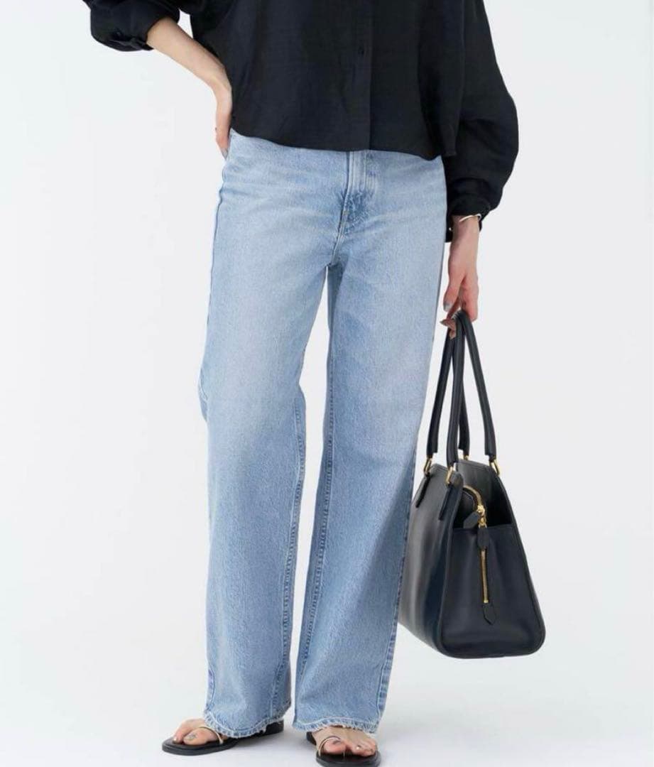 IENAアッパーハイツTHE TAYLORワイドフレアデニム　イエナ