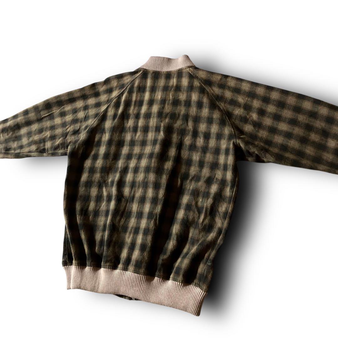 ウールリッチWoolrichチェックブルゾンボンバージャケットCBOYブラウンM