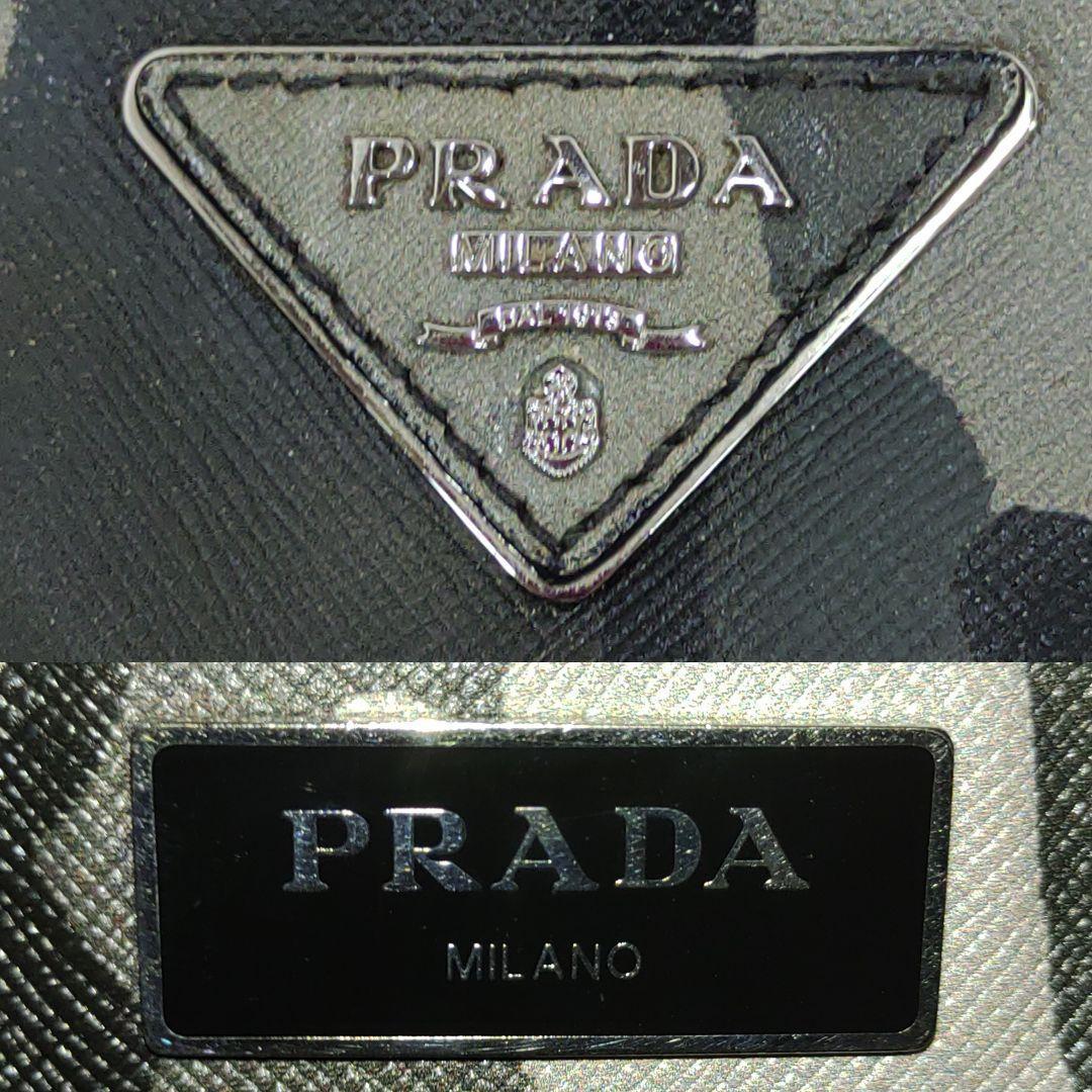 プラダ ガレリア トートバッグ 2way ショルダー レザー A4可 カモフラ