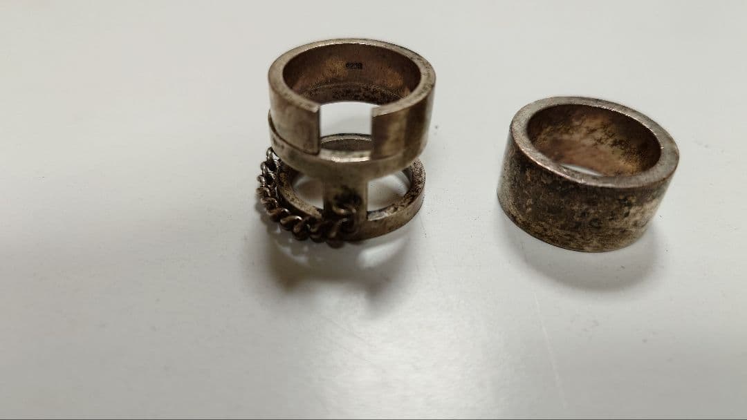 シルバー チェーン付きリング