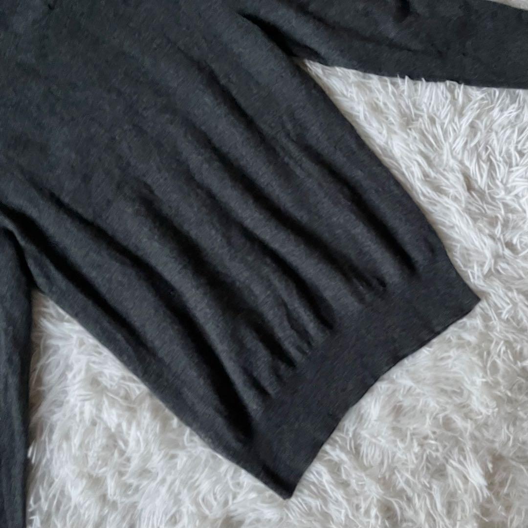 美品✨ ポロラルフローレン 長袖ニット ポロベア 刺繍 グレー クルーネック