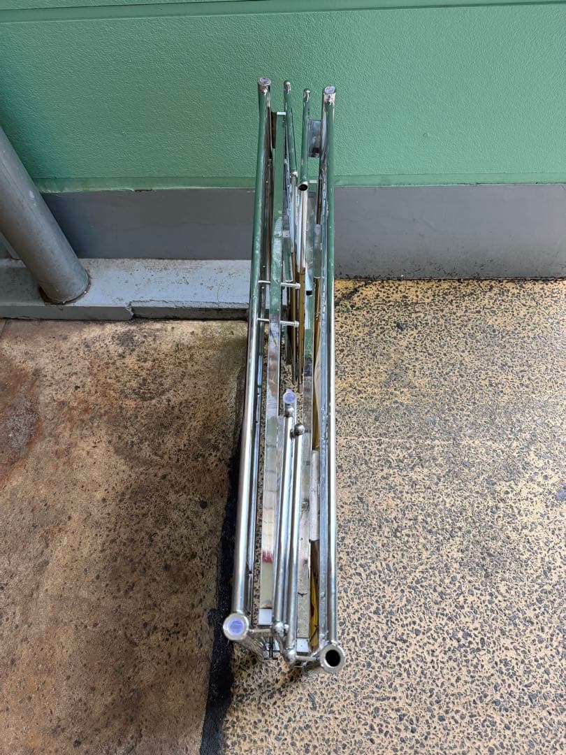 中折れ式ワゴン アイボリー W900　店舗用品　陳列什器　セールワゴン