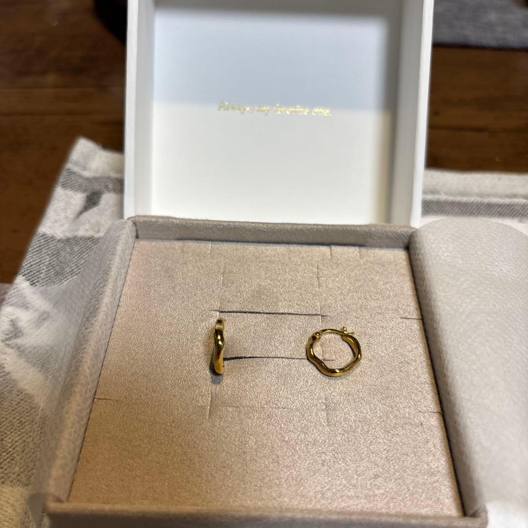 ete ゴールド フープピアス 購入証明書付き