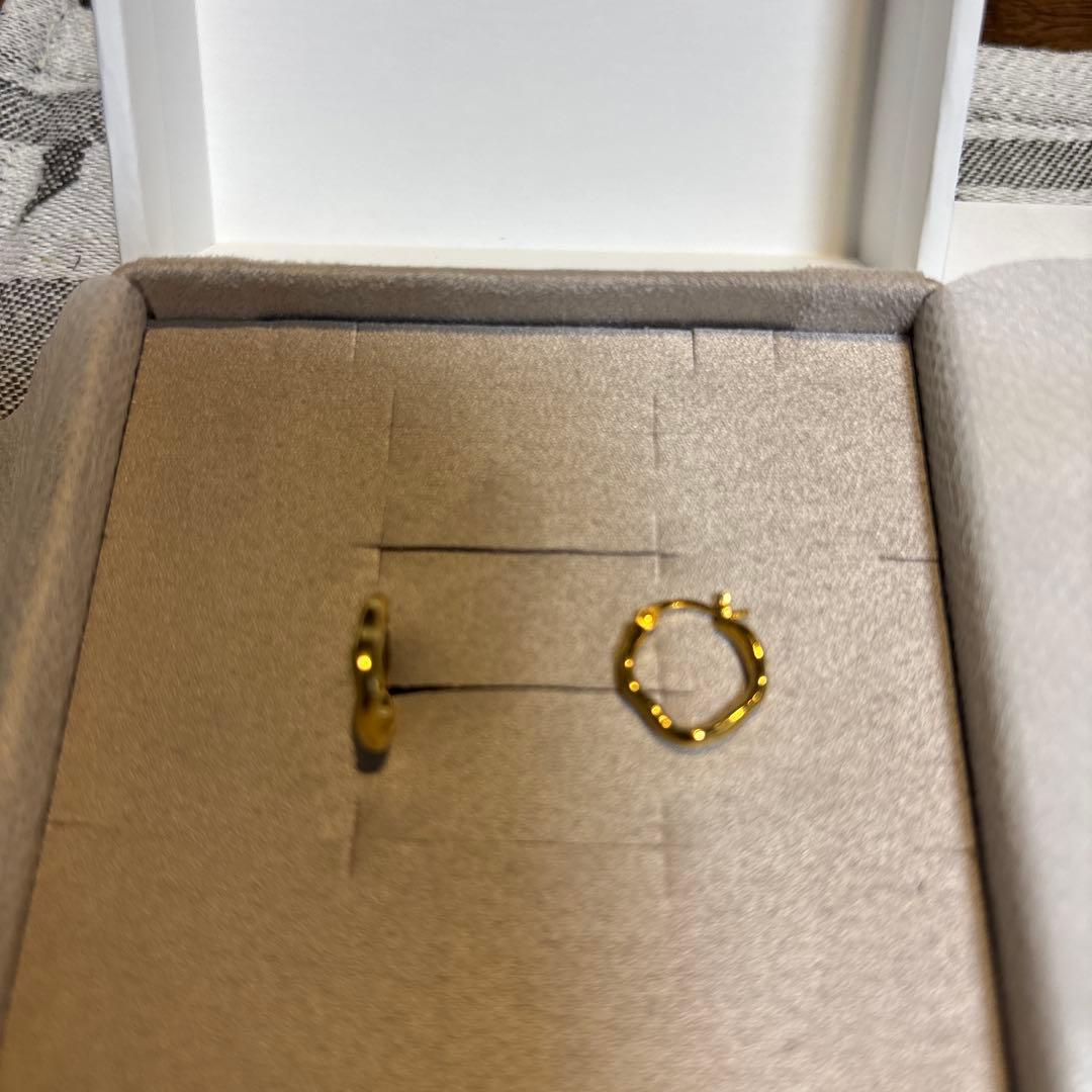ete ゴールド フープピアス 購入証明書付き