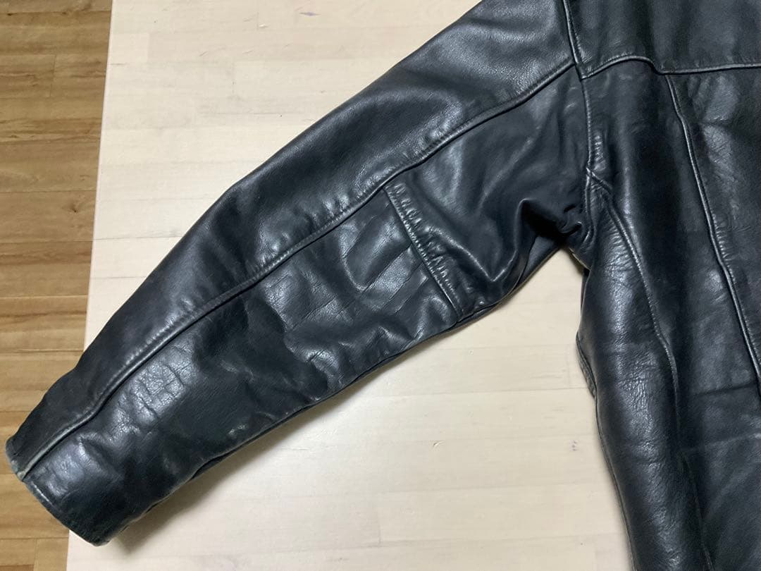 Schott ブラックレザーシングルライダースジャケット