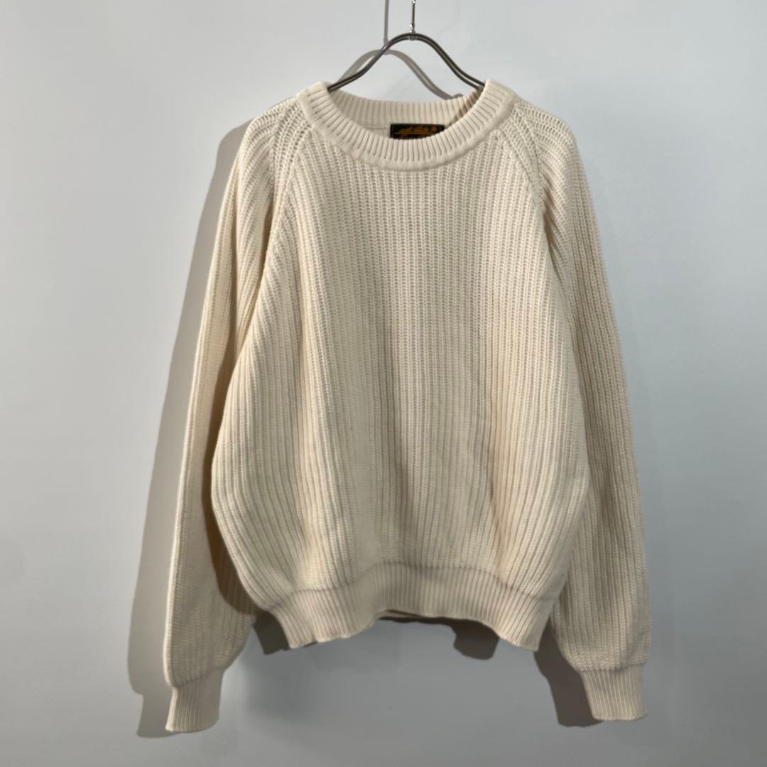80s eddie bauer コットンニット　黒タグ　XL