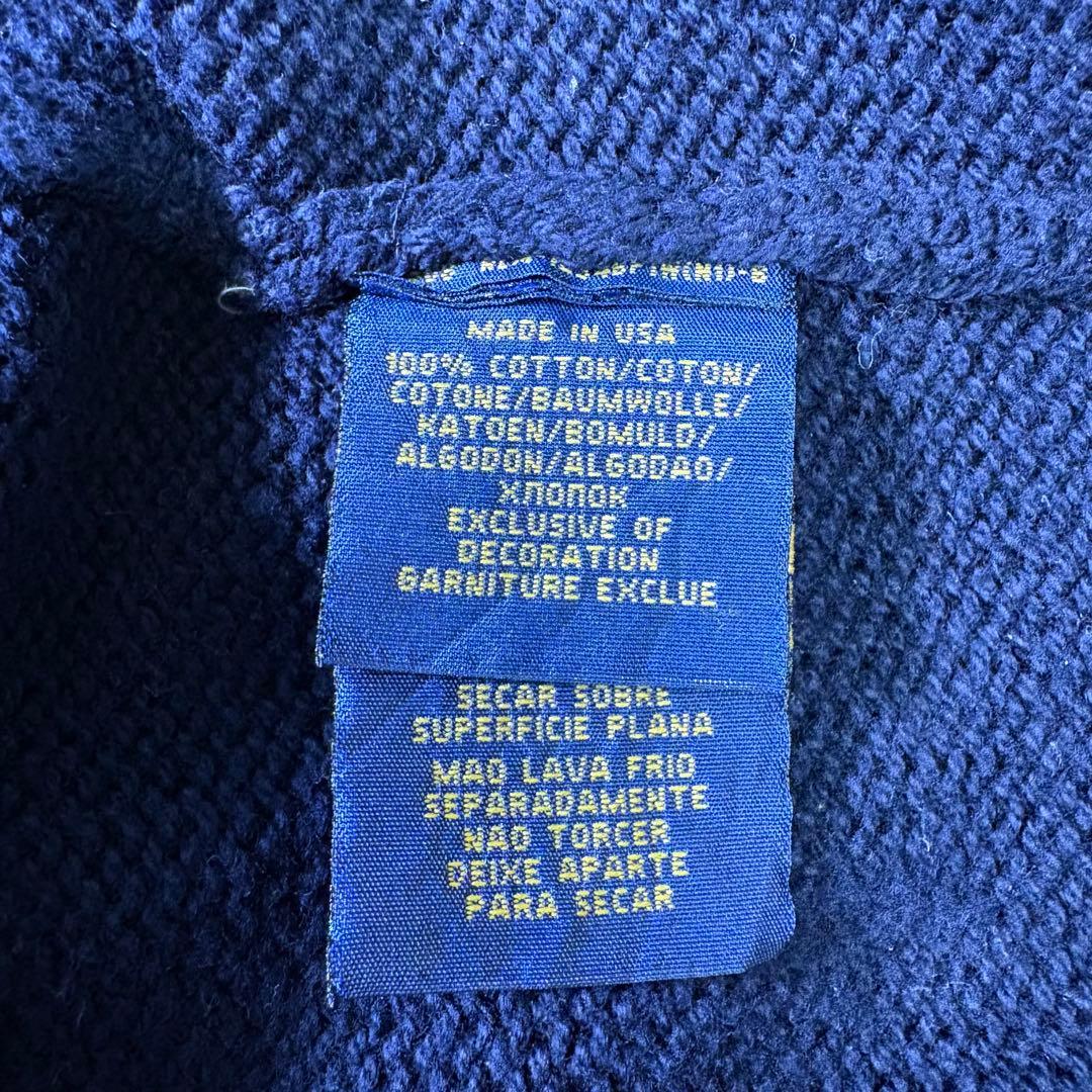 【USA製】ポロラルフローレン　星条旗　コットン　ニット　セーター